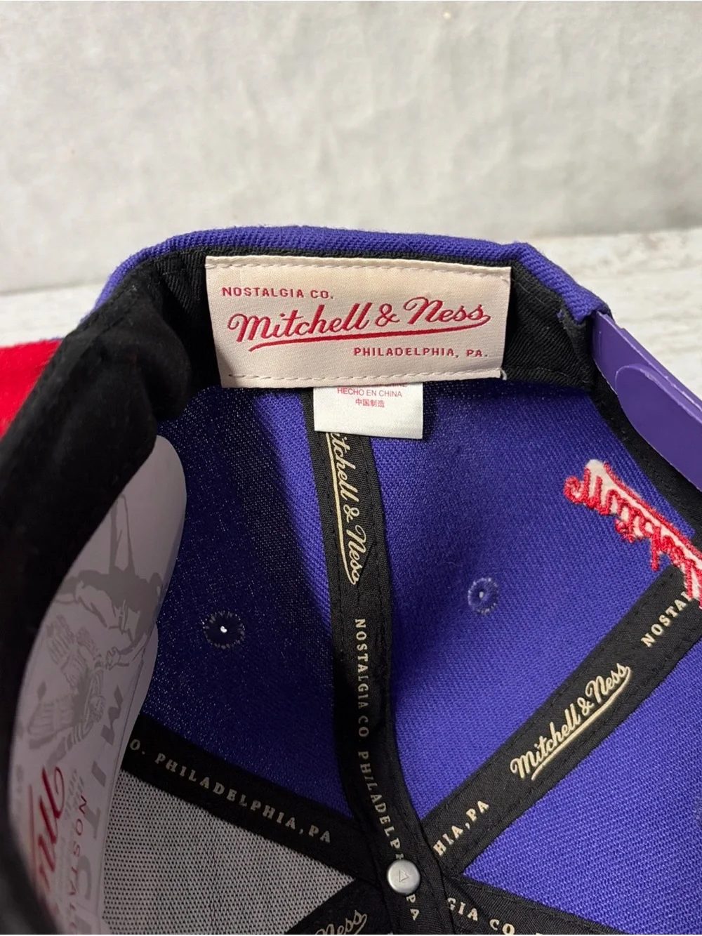 Mitchell & Ness NBA Toronto Raptors Classic Purple Snapback Hat Cap